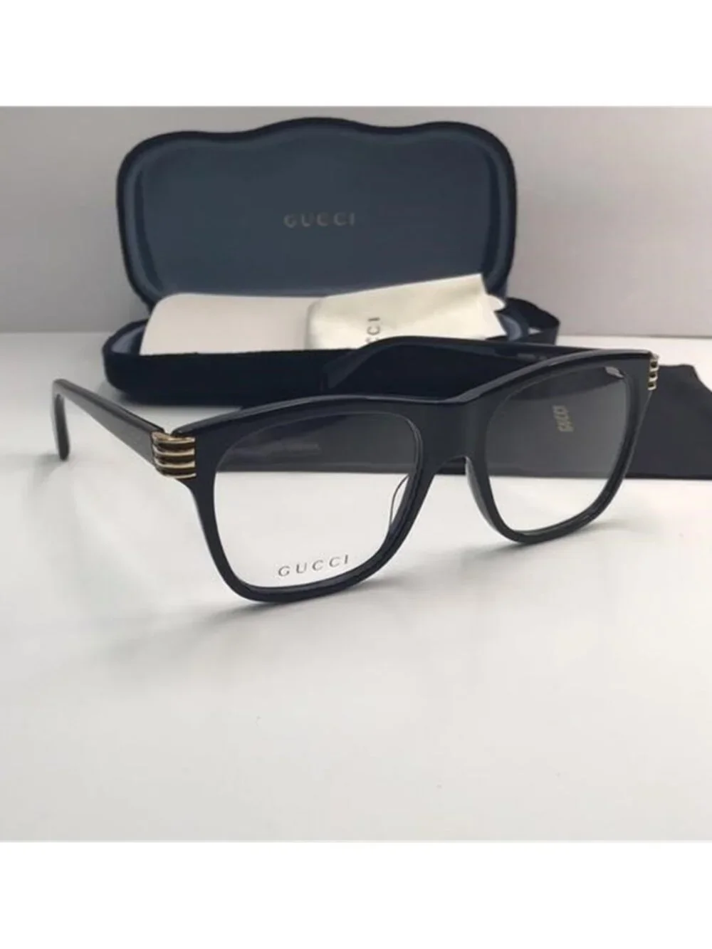 Gucci Square Eyeglasses GG0526O 001 Black 54mm 526